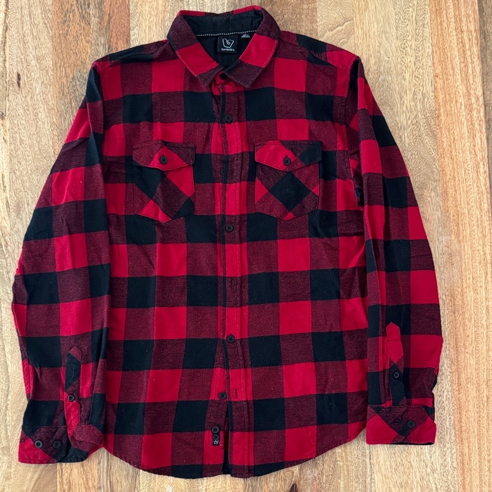 Burnside Red and Black Checkered Men's flannel